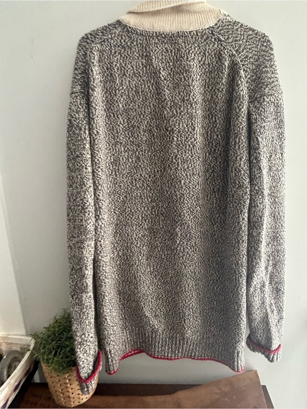 Roots Canada Women's Sweater Size XL Long Cardigan Collar Button-Up Grey - Picture 5 of 9
